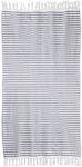 Inart Ble Beach Towel Gray 180x90cm