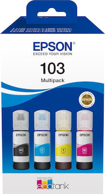 Epson 103 Pachet de 4 cartușe de cerneală pentru imprimante InkJet Galben / Cyan / Magenta / Negru (C13T00S64A)