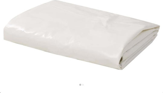 Krausmann Αδιάβροχος Μουσαμάς 180gr/m² 8x12m Ελαφρού Τύπου Λευκός