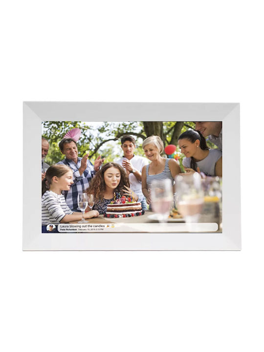 Denver Frameo PFF-1024 Digital Photo Frame with Touch Screen 10.1" Resolution 1280x800 with WiFi White PFF-1024WMK2