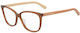 Moschino Plastic Eyeglass Frame Butterfly Brown...