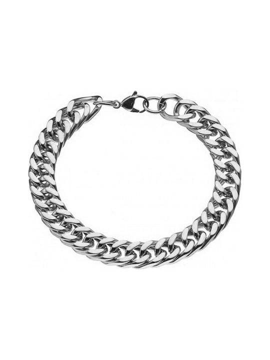 Men's Bracelet thick chain steel 316L silver bracelet Art 00035