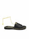 Ragazza Leather Women's Flat Sandals Anatomic in Black Color