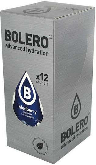 Bolero Χυμός σε Σκόνη 1.5L Σε Νερό Blueberry Χωρίς Ζάχαρη 9gr 12τμχ