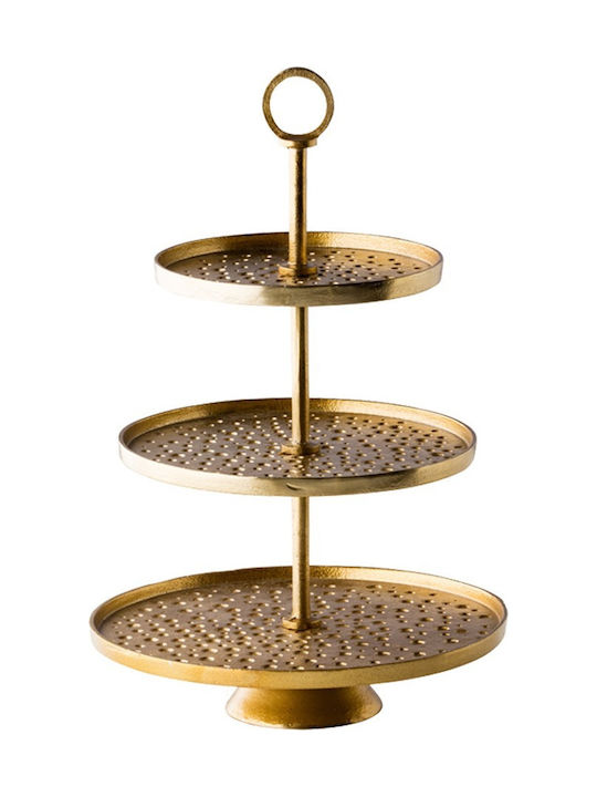 Stylepoint Metallic Dessert Tower Stand with 3 Tiers Gold Ø30cm