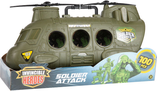 Invincible Heroes Soldier Attack Elicopter pentru 3+ ani+ Ani
