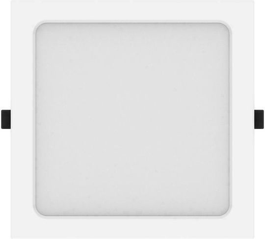 Geyer Τετράγωνο Χωνευτό LED Panel 24W με Θερμό Λευκό Φως 3000K 22.4x22.4εκ.