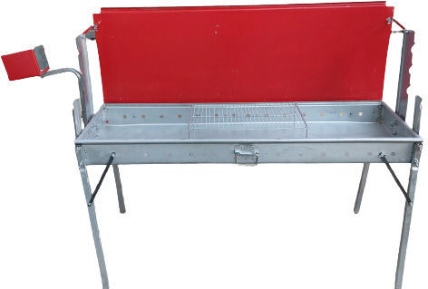 Holzkohlegrill für Lamm mit Deckel 150cmx50cm