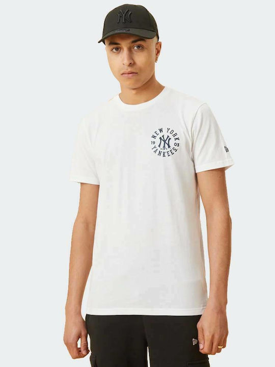 New Era Wordmark Herren T-Shirt Kurzarm Weiß