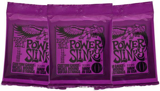 Ernie Ball 3220 3er Set E-Gitarrensaiten Vernickelter Stahl 11 - 48