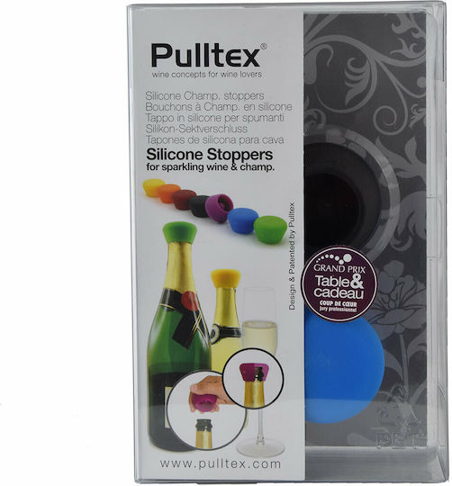 Pulltex Pompă Sticlă Silicone Negru / Albastru 2buc