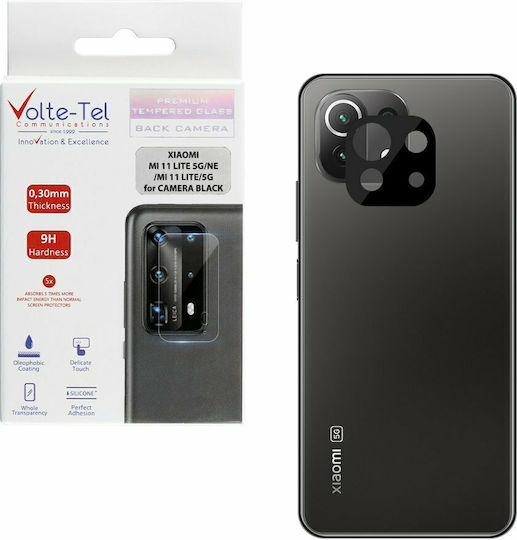 Volte-Tel 3D Curved Camera Protection Tempered Glass Black for the Mi 11 Lite