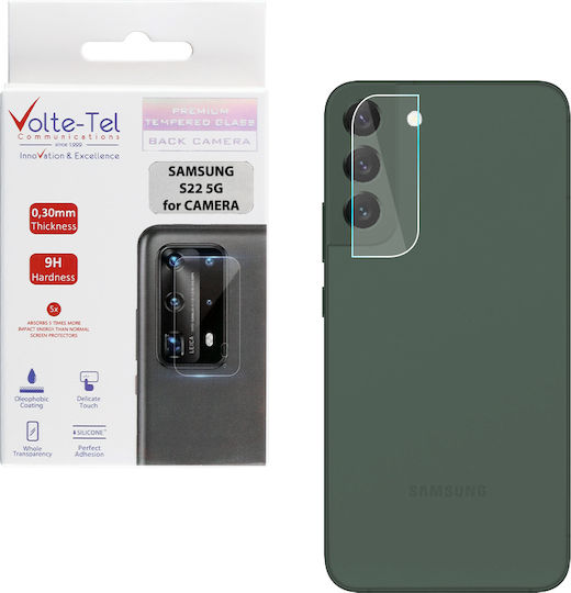 Volte-Tel 3D Curved Camera Protection Tempered Glass Transparent for the Galaxy S22 5G