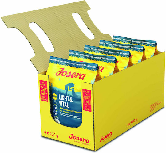 Josera Adult Light & Vital 5x0.9kg Dry Food Diet, Gluten-Free for Adult Dogs with Meat and Poultry