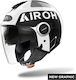 Airoh Helios Up Jet Helmet with Sun Visor 1250gr White Gloss