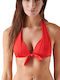 Blu4u Padded Triangle Bikini Top Red