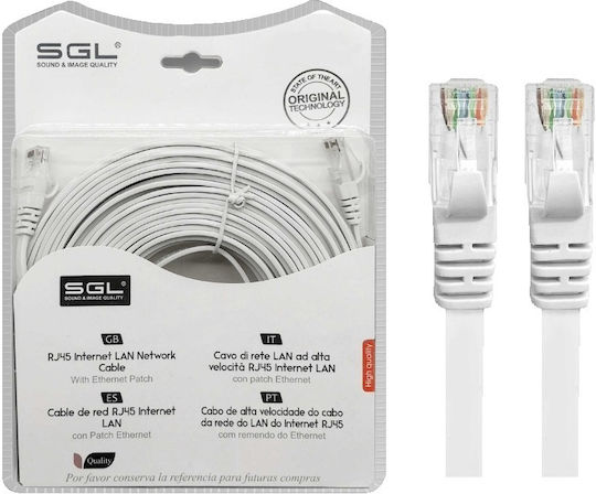 SGL U/UTP Netzwerkkabel Ethernet 20m Weiß