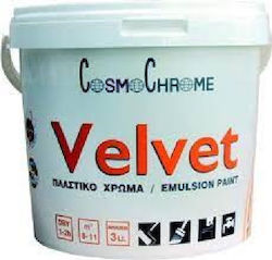 Cosmochrome Velvet Plastic Paint for Interior and Exterior Use White 3lt