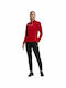 Adidas Entrada 22 Women's Athletic Blouse Long Sleeve with Zipper Red