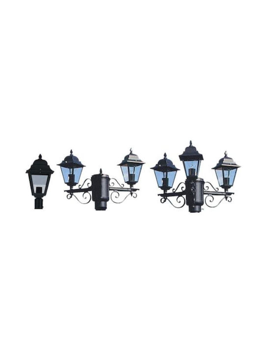 Elvhx Outdoor Floor Lamp Post LED Exterior Black