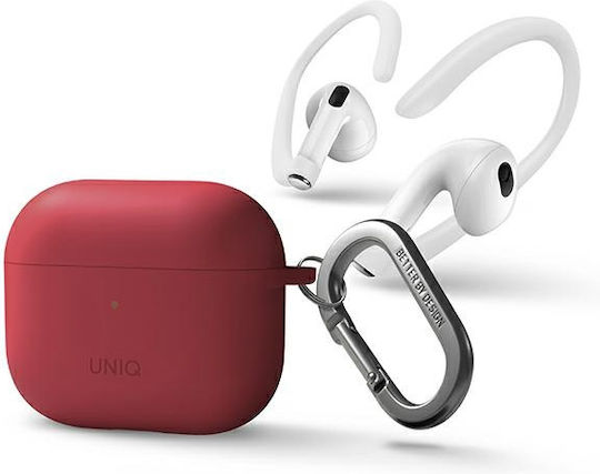 Uniq Nexo Case Silicone with Hook Coral for Apple AirPods 3