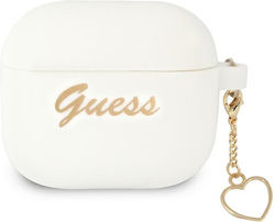 Guess Charm Silicone Case White for Apple AirPods 3