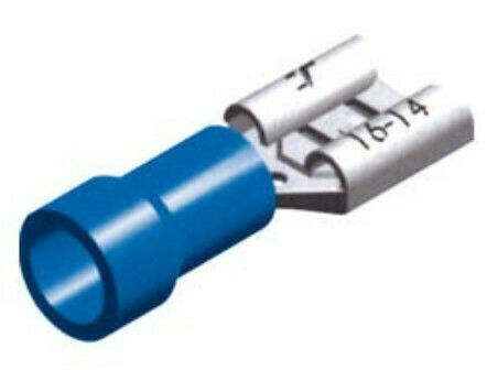 CHS Συρταρωτοί Ακροδέκτες με Μόνωση 2.8 F2-2.8V/8 Μπλε (28003-040) σε σετ των 100τμχ