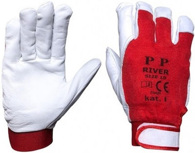 River Safety Glofe Leather Red