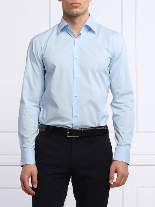 Hugo Boss Men's Shirt with Long Sleeves Slim Fit Light Blue