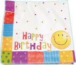 Party Napkins 3811 Smiley Face Multicolour 20pcs