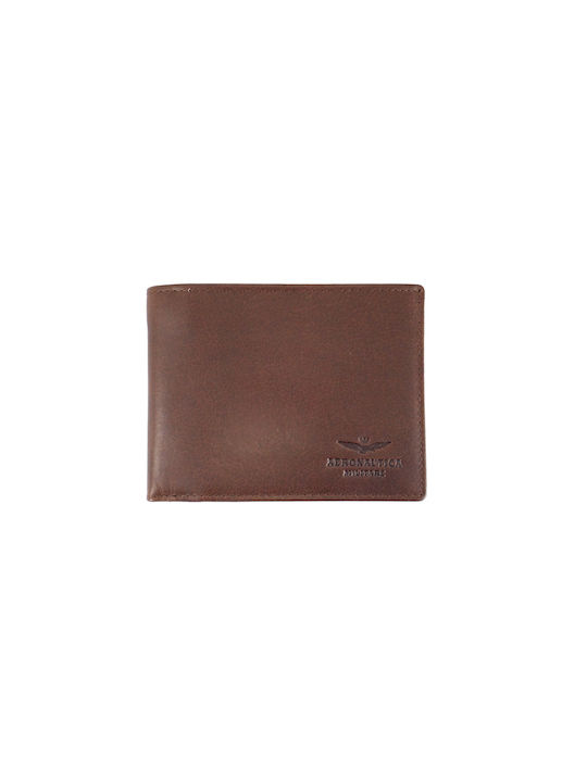 Aeronautica Militare Men's Leather Wallet with RFID Brown