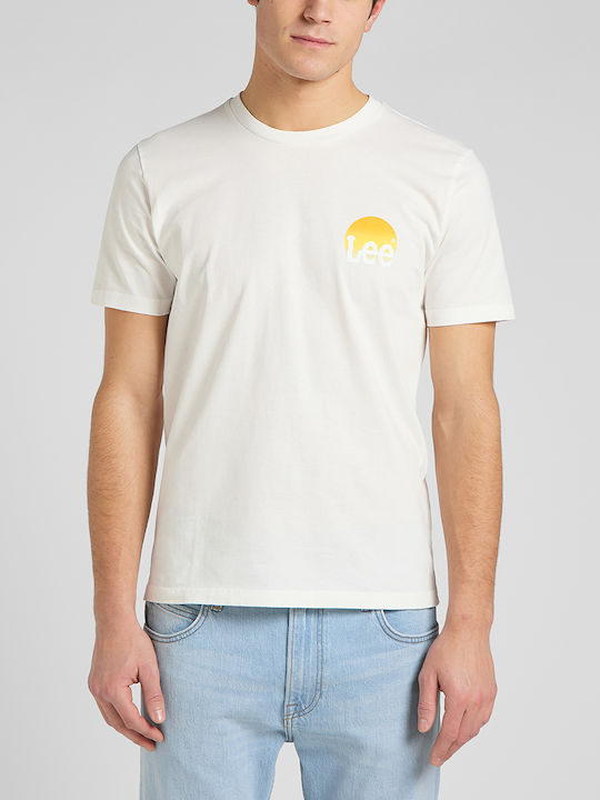 Lee Ανδρικό T-shirt Λευκό με Στάμπα