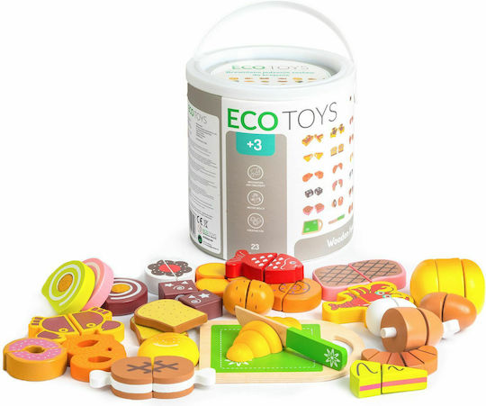 Ecotoys Wooden Cut Food for 3+ Years 23pcs