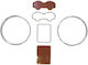 Carner Δαχτυλίδια Καντράν για VW Golf IV 1998-2004 / Bora 1998-2005 Χρώμιο
