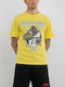 Franklin & Marshall Herren Sport T-Shirt Kurzarm Gelb