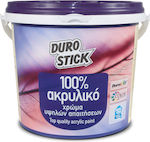 Durostick 100% Ακρυλικό Plastic Acrilyc Paint for Interior and Exterior Use White 3lt