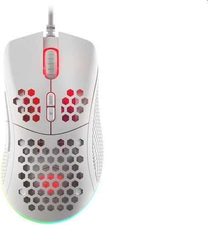 Genesis Krypton 555 RGB Геймърска Мишка 8000 DPI Бял