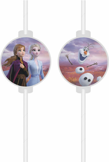 Procos 0 Paper Straws White Frozen 2 Disney 4 Pieces