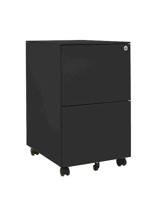 Office Storage Metal Drawer with Wheels, Lock &...