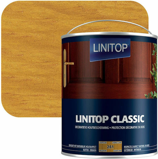 LINITOP Classic Βερνίκι Εμποτισμού Διαλύτου 281 Δρυς Ανοιχτός Σατινέ 1lt