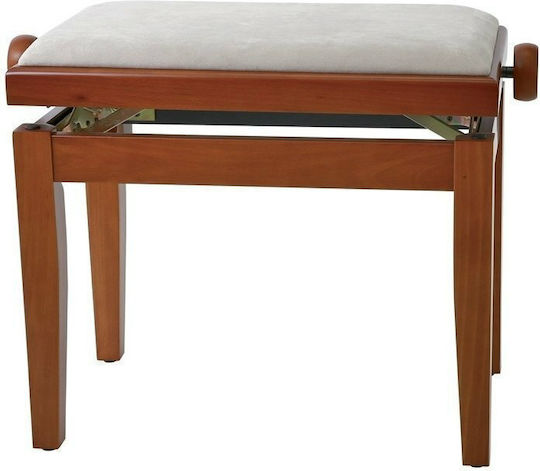 Gewa Deluxe Adjustable Piano Bench Satin Cherry L52xW30xH45-58cm