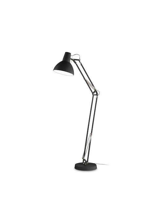 Ideal Lux Wally PT1 Floor Lamp H160xW28cm. with Socket for Bulb E27 Black