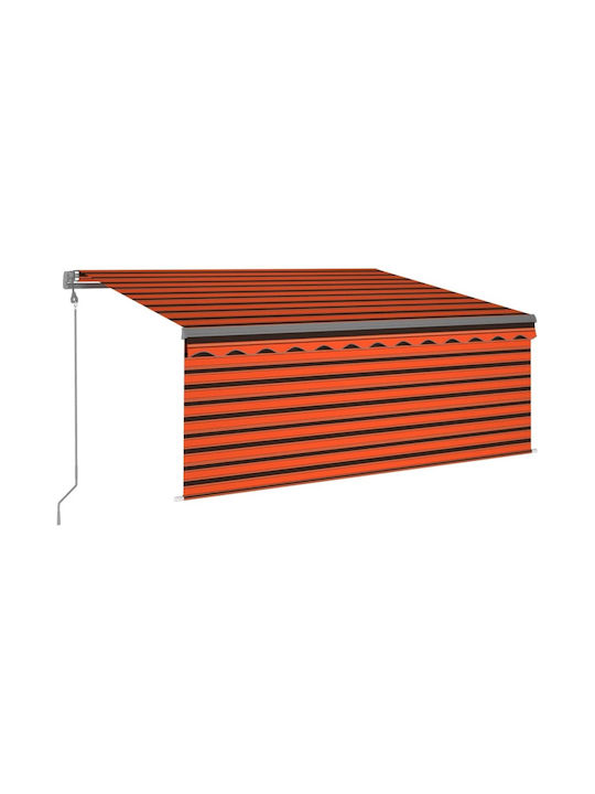 vidaXL Terrace Wall Tent Orange / Brown 3x2.5cm