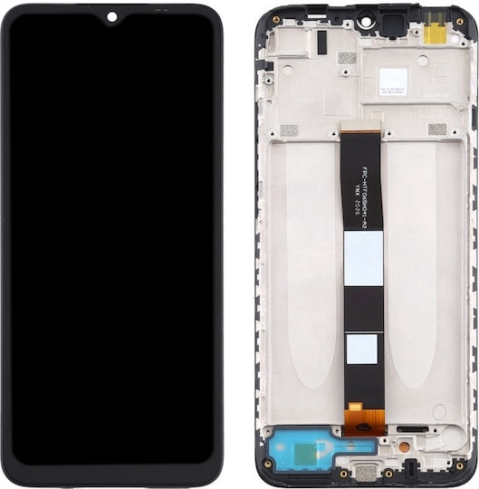 Екран със Сензорен Механизъм и Рамка за Redmi 9A/9C - Редми 9А/9С (Черен)