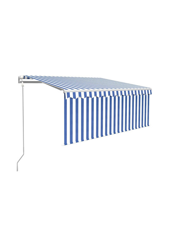 vidaXL Zelt Terrasse mit LEDs & Wind Sensor Blu...