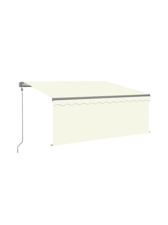 vidaXL Terrace Wall Tent Cream 3x2.5cm