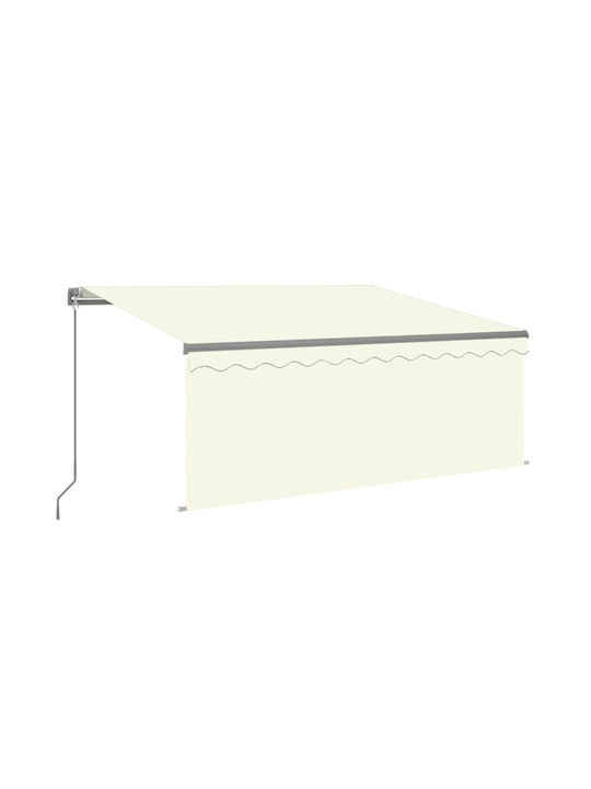 vidaXL Τέντα Βεράντας με Led Κρεμ 3.5x2.5m