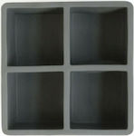 APS Silicone Ice Cube Tray 4 Slots Gray 28.00095