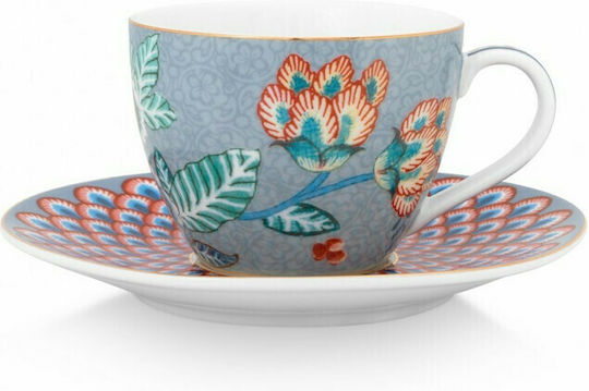 PiP Studio Flower Festival Cup Espresso Porcelain Blue 120ml