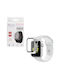Volte-Tel Edge Cover with Key Plastic Case with Glass in White color for Apple Watch 41mm